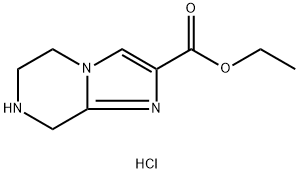 Imidazo[1,2-a]pyrazine-2-carboxylic acid, 5,6,7,8-tetrahydro-, ethyl ester, hydrochloride (1:2) Structural