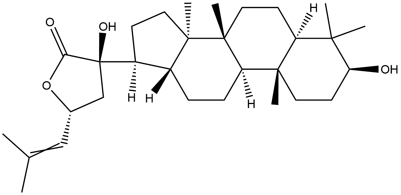 Dammar-24-en-21-oic acid, 3,20,23-trihydroxy-, γ-lactone, (3β,20R,23R)- Structural