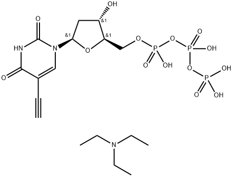 Uridine 5'-(tetrahydrogen triphosphate), 2'-deoxy-5-ethynyl- triethylamine Structural