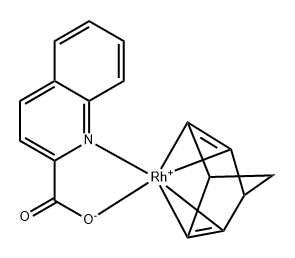 Rhodium, [(2,3,5,6-η)-bicyclo[2.2.1]hepta-2,5-diene](2-quinolinecarboxylato-N1,O2)- (9CI) Structural