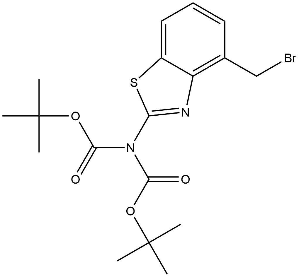 Imidodicarbonic acid, 2-[4-(bromomethyl)-2-benzothiazolyl]-, 1,3-bis(1,1-dimethylethyl) ester Structural