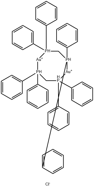Gold(2+), bis[μ-[1,1'-methylenebis[1,1-diphenylphosphine-κP]]]di-, chloride (1:2) Structural