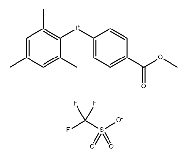 Iodonium, [4-(methoxycarbonyl)phenyl](2,4,6-trimethylphenyl)-, 1,1,1-trifluoromethanesulfonate (1:1) Structural