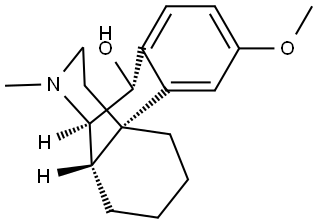 3-methoxy-17-methyl-morphinan-10beta-ol Structural