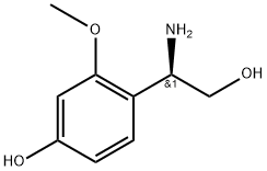 Benzeneethanol, β-amino-4-hydroxy-2-methoxy-, (βR)- Structural