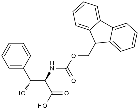 D-Phenylalanine, N-[(9H-fluoren-9-ylmethoxy)carbonyl]-β-hydroxy-, (βR)-rel- Structural