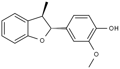 rel-2-Methoxy-4-((2R,3R)-3-methyl-2,3-dihydrobenzofuran-2-yl)phenol Structural