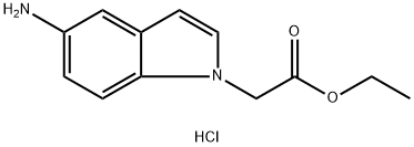 Ethyl 2-(5-amino-1H-indol-1-yl)acetate hydrochloride Structural