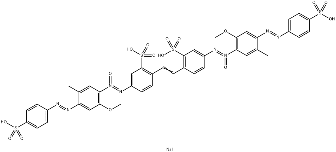 Benzenesulfonic acid, 2,2'-(1,2-ethenediyl)bis[5-[2-[2-methoxy-5-methyl-4-[2-(4-sulfophenyl)diazenyl]phenyl]-2-oxidodiazenyl]-, sodium salt (1:4) Structural