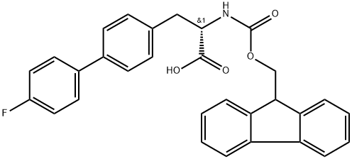 Fmoc-4-(4-fluorophenyl)-L-phenylalanine Structural