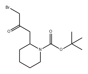 tert-butyl 2-(3-bromo-2-oxopropyl)piperidine-1-carboxylate Structural