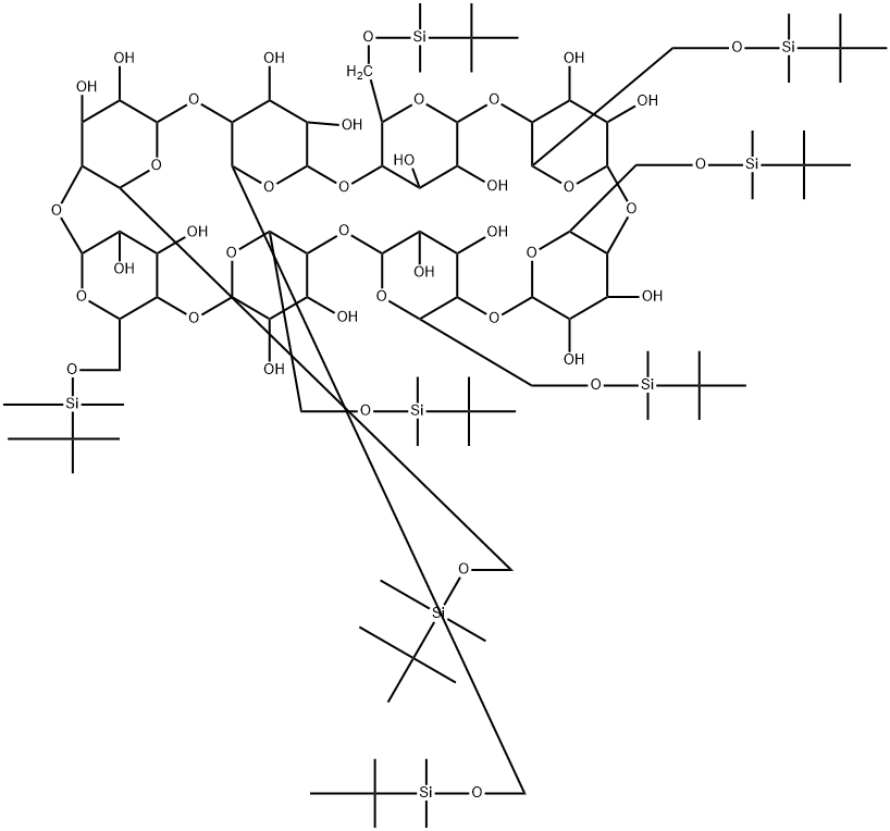 OCTAKIS-6-(DIMETHYL-TERT-BUTYLSILYL)-GAMMA-CYCLODEXTRIN Structural