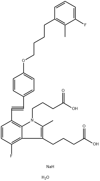 Gemilukast 8 hydrate and disodium salt). Structural