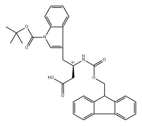 FMOC-D-.BETA.-HOMOTRP(BOC)-OH Structural