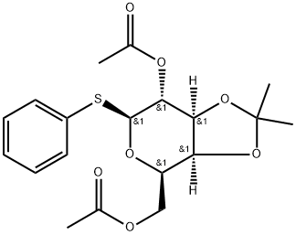 Phenyl 3,4-O-(1-methylethylidene)-1-thio-beta-D-galactopyranoside diacetate Structural