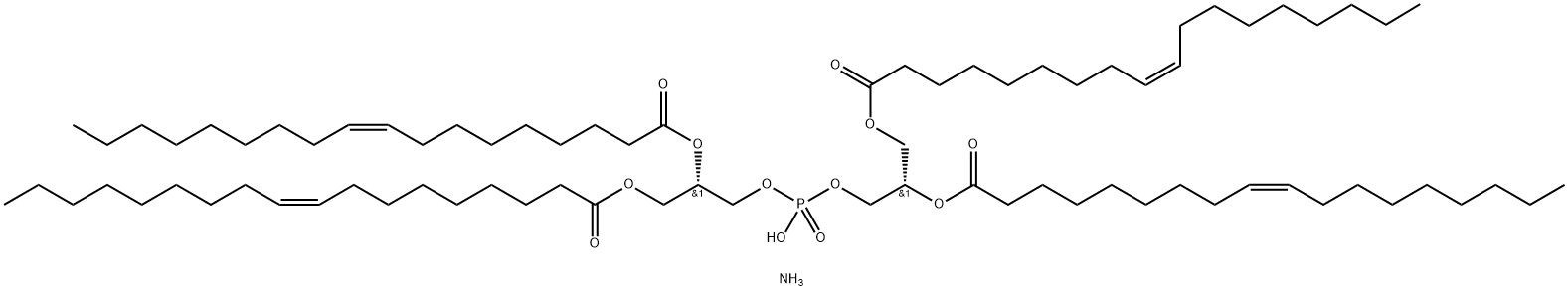 sn-[2,3-dioleoyl]-glycerol-1-phospho-sn-1'-[2',3'-dioleoyl]-glycerol (aMMoniuM salt) Structural