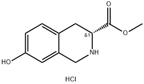 D-7-hydroxy-1,2,3,4-tetrahydro-3-Isoquinolinecarboxylic acid, methyl ester, hydrochloride (1:1), (3R)- Structural