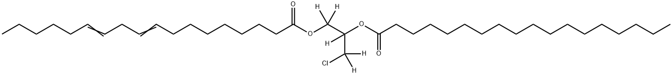 rac-1-Linoleoyl-2-stearoyl-3-chloropropanediol-d5 Structural