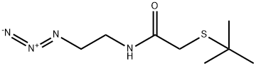 N-(2-azidoethyl)-2-(tert-butylsulfanyl)acetamide Structural
