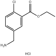 Ethyl 5-(aminomethyl)-2-chlorobenzoate HCl Structural