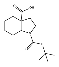 Hexahydro-indole-1,3a-dicarboxylic acid 1-tert-butyl ester Structural