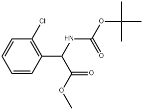 Benzeneacetic acid, 2-chloro-α-[[(1,1-dimethylethoxy)carbonyl]amino]-, methyl ester Structural