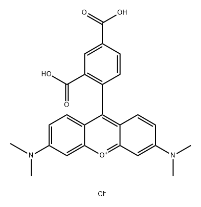 Xanthylium, 9-(2,4-dicarboxyphenyl)-3,6-bis(dimethylamino)-, chloride (1:1) Structural
