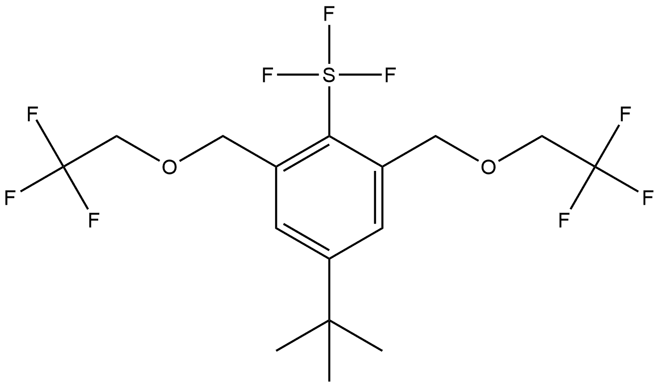 Sulfur, [4-(1,1-dimethylethyl)-2,6-bis[(2,2,2-trifluoroethoxy)methyl]phenyl]trifluoro-, (T-4)- Structural
