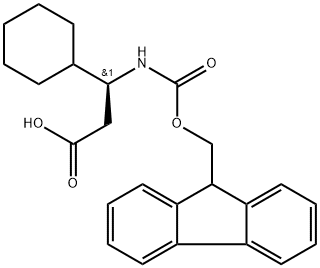 Cyclohexanepropanoic acid, β-[[(9H-fluoren-9-ylmethoxy)carbonyl]amino]-, (βS)- Structural