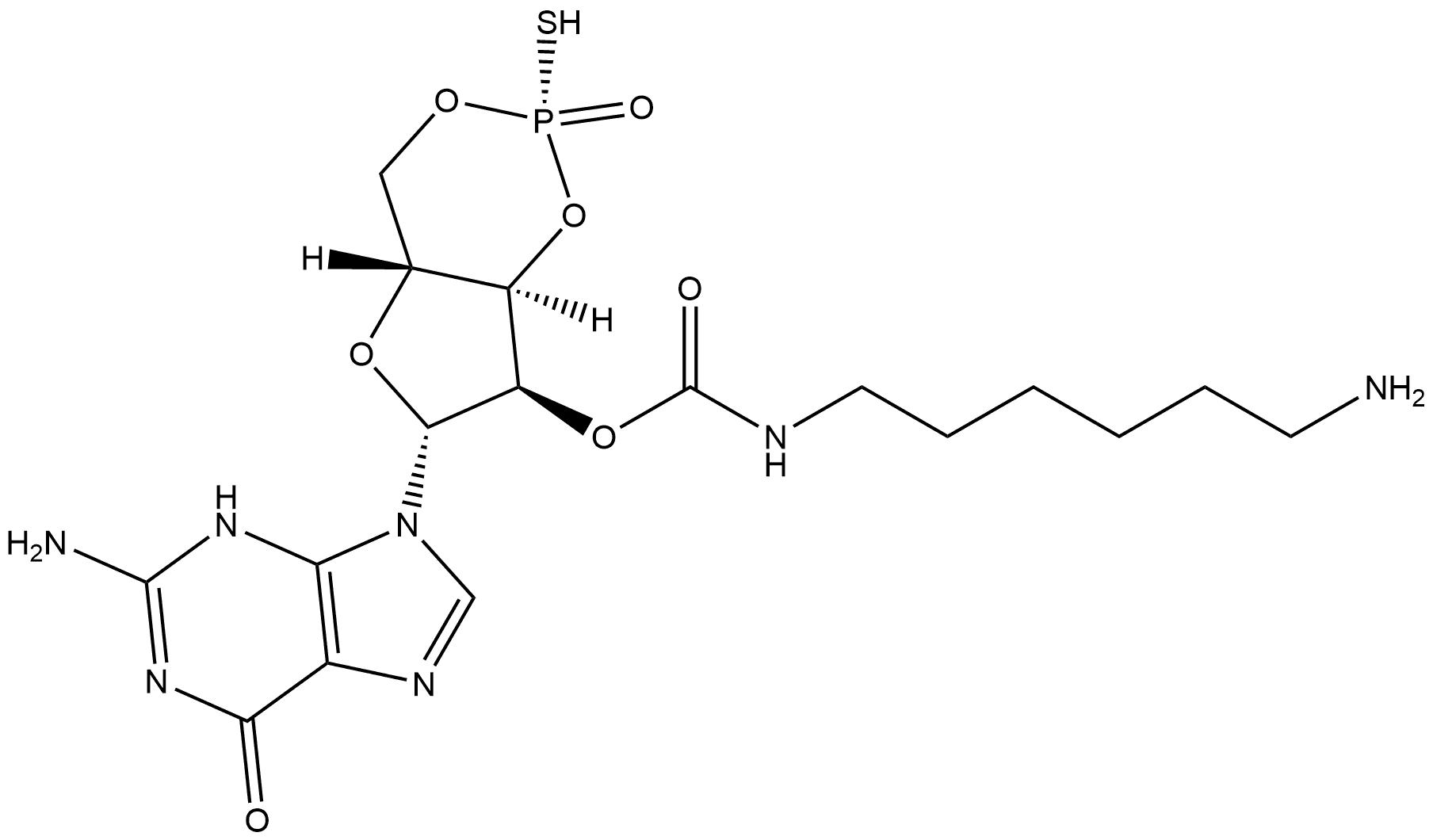 Sp-2'-AHC-cGMPS Structural