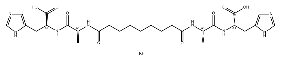 L-Histidine, 1,1'-(1,9-dioxo-1,9-nonanediyl)bis[L-alanyl-, potassium salt (1:1) Structural