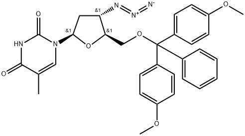 Thymidine, 5'-O-[bis(4-methoxyphenyl)phenylmethyl]-3'-azido-3'-deoxy- Structural