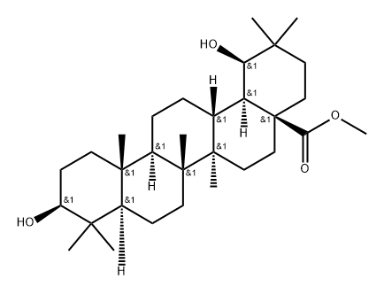 Oleanan-28-oic acid, 3,19-dihydroxy-, methyl ester, (3β,19β)- Structural
