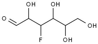 3-Fluoro-2,4,5,6-tetrahydroxyhexanal Structural