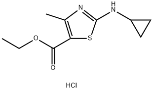 ethyl 2-(cyclopropylamino)-4-methyl-1,3-thiazole-5-carboxylate hydrochloride Structural