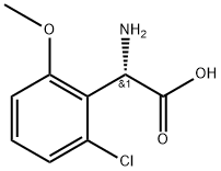 Benzeneacetic acid, α-amino-2-chloro-6-methoxy-, (αS)- Structural