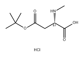 L-Aspartic acid, N-methyl-, 4-(1,1-dimethylethyl) ester, hydrochloride (1:1) Structural