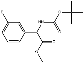 methyl 2-((tert-butoxycarbonyl)amino)-2-(3-fluorophenyl)acetate Structural