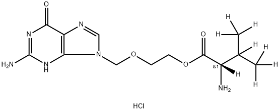 Valacyclovir-d8 HCl (L-valine-d8) Structural