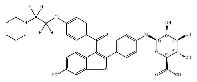 Raloxifene-4'-glucuronide_d4 Structural