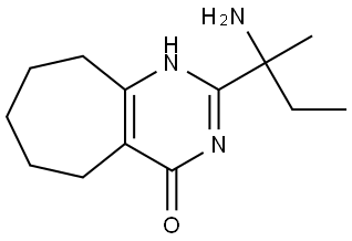 4H-Cycloheptapyrimidin-4-one, 2-(1-amino-1-methylpropyl)-3,5,6,7,8,9-hexahydro- Structural