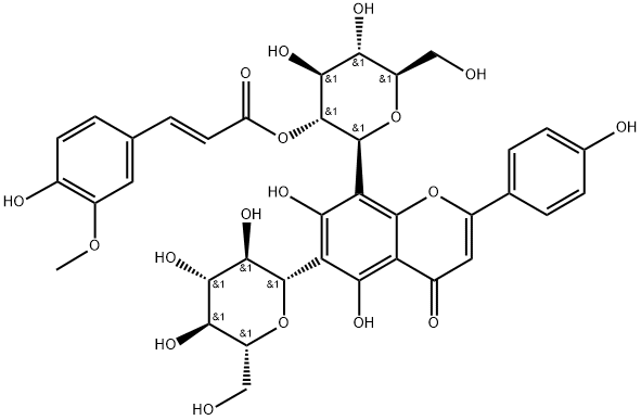 Apigenin 6-C-(2-O-
feruloyl)glucoside 8-C-glucoside Structural
