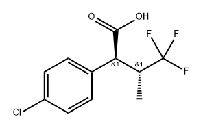 Benzeneacetic acid, 4-chloro-α-[(1R)-2,2,2-trifluoro-1-methylethyl]-, (αS)- Structural
