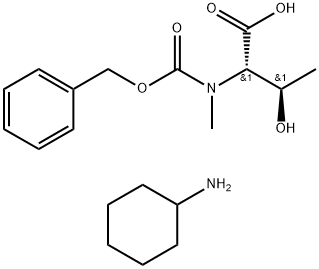 N-α-Carbobenzoxy-N-α-methyl-L-threonine cyclohexylammonium salt Structural
