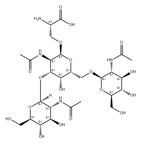 GlcNAc beta(1-3)[GlcNAc beta(1-6)]GalNAc-alpha-Thr Structural