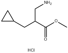 methyl 3-amino-2-(cyclopropylmethyl)propanoate hydrochloride Structural