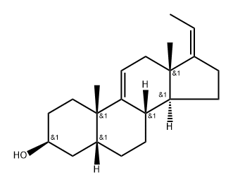 Pregna-9(11),17(20)-dien-3-ol, (3β,5β,17Z)- Structural