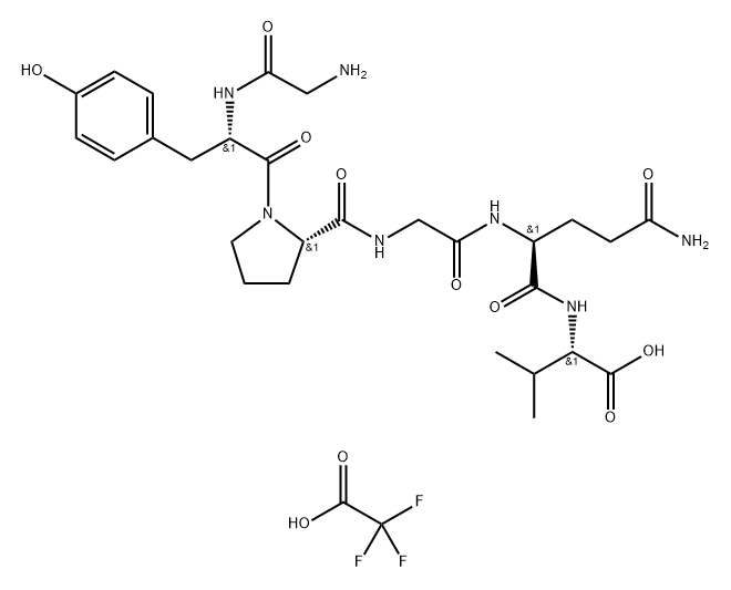 H-Gly-Tyr-Pro-Gly-Gln-Val-OH trifluoroacetate Structural
