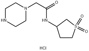 N-(1,1-dioxo-1lambda6-thiolan-3-yl)-2-(piperazin-1-yl)acetamide dihydrochloride Structural