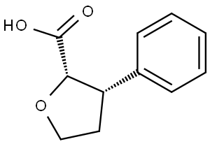 rac-(2R,3R)-3-phenyloxolane-2-carboxylic acid, cis Structural